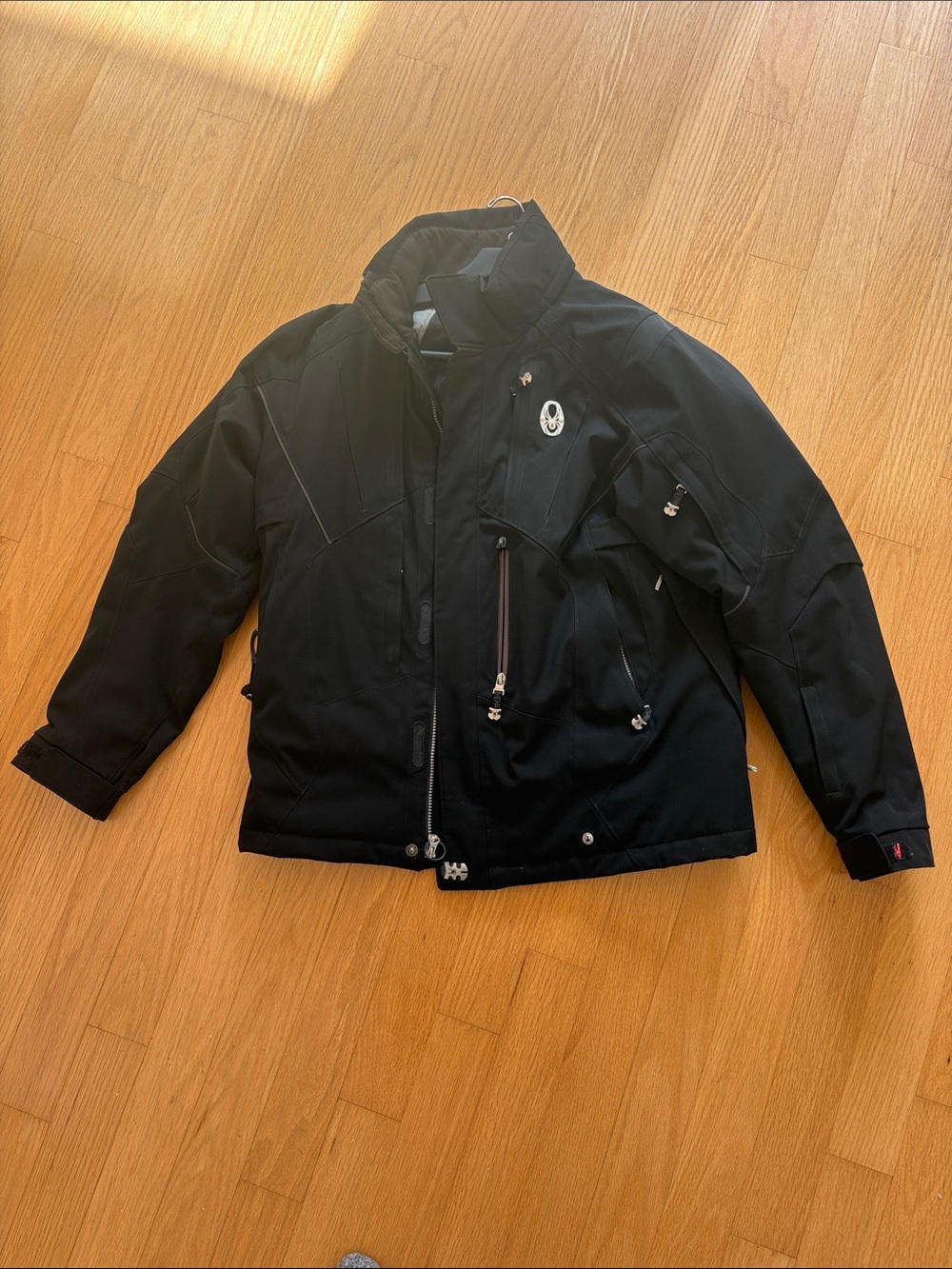 Spyder Black Men's Ski & Snowboard Jacket with High Collar